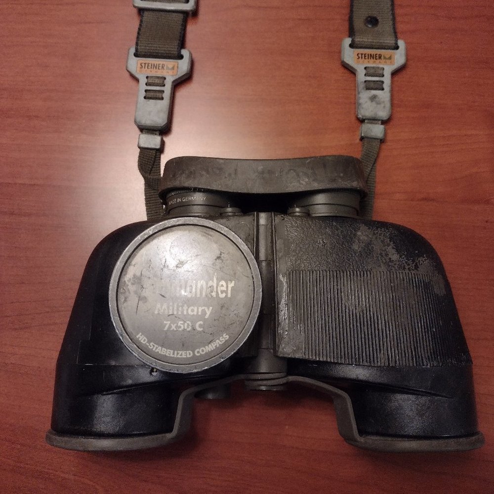 1. Steiner Green Military Compass Commander Binoculars  7 x50 Grade.